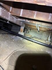 Crawl Space Beam Support Repair Preparation