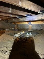 Supplemental Steel Beam Beneath the Floor Joists