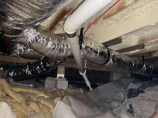 Existing Crawl Space Piping and Insulation