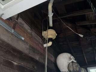 Existing Radon Fan and Interior Piping