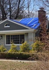 Temporary Roof Tarp Installed