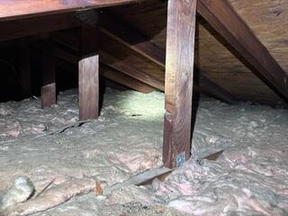 Flattened Attic Insulation