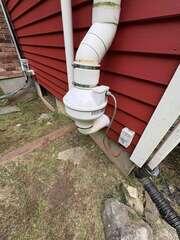 Exterior Radon Fan and Pipe Connections - After