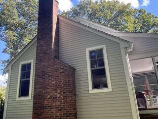 Exterior Wall Near Chimney - Before Installation