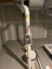 Interior Radon Piping and Manometer