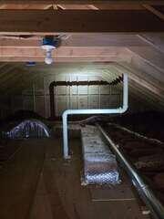 Existing Radon Piping in Attic