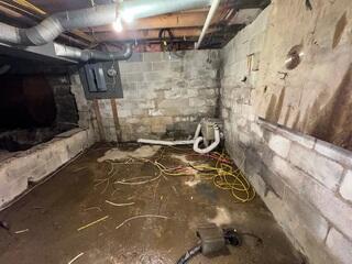 Bowing Wall and Damp Crawl Space Repair in Bath, Maine