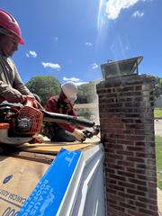 Removing Old Chimney Flashing