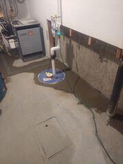 SuperSump with concrete replaced