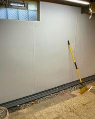 Basement Wall Covering Added