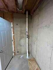 Interior Radon Extraction Piping