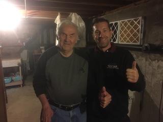 Dan has been taking care of this Stratford homeowner for the past 6 years! He has had a SaniDry XP installed to help with excess moisture in his basement! By installing our dehumidifier, this gentleman's basement will ward away potential mold and mildew growth. This is because mold needs over 50% humidity to thrive, and our system will work to keep levels below 50%. Him and Dan have developed a great friendship over the years and he knows he can always count on Connecticut Basement Systems to take care of all his "basementy" needs!