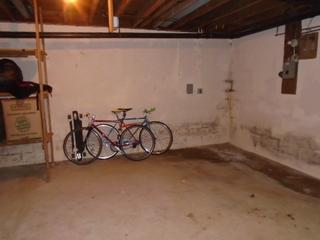The basement before was used for storage mainly.It has tons of open space and a lot of potential. Unfortunately, as you can see the walls and floors were damaged by water and mold was showing through.
