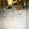 Uneven slab created crack in garage