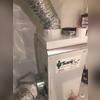 The SaniDry XP was installed in a basement room and ducted into the crawlspace