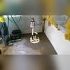 After the new sump pump is installed.
