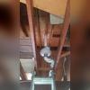 The fan moves the radon gas out of the home.