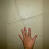 There were several large vertical cracks along the basement walls.