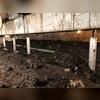 In order to install our CleanSpace liner our team had to remove some of the debris and dirt out of the crawlspace.