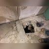 This shows the area we will be installing our TripleSafe Sump Pump to properly discharge water out and away from the basement!