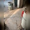 Where this garage door opens up to the basement it acts a prime spot for water to get inside.