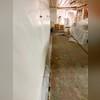 WaterGuard French Drain placed in the trench and will be sealed over to prevent debris from falling in a disrupting the drainage process to the sump pump