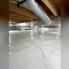 CleanSpace Vapor Barrier installed to prevent moisture from passing through the crawl space floor and walls