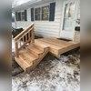 Side view of the new cedar deck
