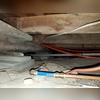 Our team is going to apply a drainage mat, as well vapor barrier throughout the entire crawl space, even in this tight area.