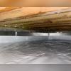 A completed CleanSpace Encapsulation System should make the crawl space nice and bright, providing excellent coverage against water vapor entering the crawl space.