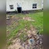 The discharge line was extended away from the foundation of the home.