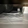 The crawl space is completely sealed even around the piers of the home.