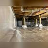 CleanSpace vapor barrier installed to prevent moisture from passing through the crawl space ground and walls