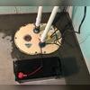This sump system is designed to pump water out even if the power is out.