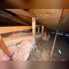 Traditional insulation methods were to just stack insulation and hope it worked.  It does not.  This fiberglass insulation was leaning against a space it was hoped to have insulated but it did not do the job.