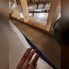 It is blue on one side and white on the other. The bright white finished side really brightens a crawl space with the available lighting and allows you to easily see that your crawl space is free of mold, insects and dirt.