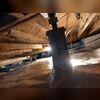 SmartJack system installed to lift the structure back up