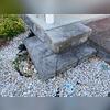 As you can see, the heavy rainfall had literally dug underneath the steps, leading to a small sinkhole!