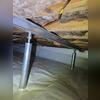 The SmartJacks are installed with steel supplemental beams throughout the crawl space to permanently and immediately stabilize this sinking foundation.