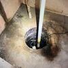 This sump pump is not able to handle the amount of water that has been entering it.