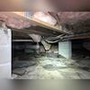 Water damage and high humidity were present in this crawl space.