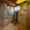 The sump pump installed along with the window well duct system.