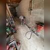 Our installation team removed concrete around the basement's perimeter to make room for the WaterGuard installation.