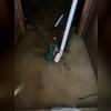 Our team had to pump some water out before they could begin the installation process.