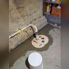 After a thorough evaluation, we stepped in with a tailored solution - WaterGuard drainage system and SuperSump pump. These robust installations are a game changer! As you can see in the photos, our team meticulously integrated these systems to intercept and pump out water, securing a dry basement...