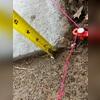 The concrete has a significant height difference, making it easier to trip on.