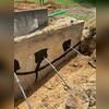 These anchors are shaped like a screw, (currently hidden underneath the soil) to help us drill them sideways into the soil. This shape also helps us prevent disturbing the soil.
