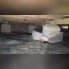 This crawl space was full of moisture. The moisture had been building up for so long it started causing big problems. Mold was growing and rot was starting to affect the structural supports in the crawl space.
