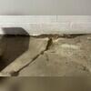 Here you can see the water coming up through the crack in the floor.