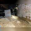 During inspection, water can be seen seeping out of the crawl space foundation walls. This crawl space needs to be sealed. Sealing your crawl space stops the cycle of cold, humidity, and moisture entering from the outside air.